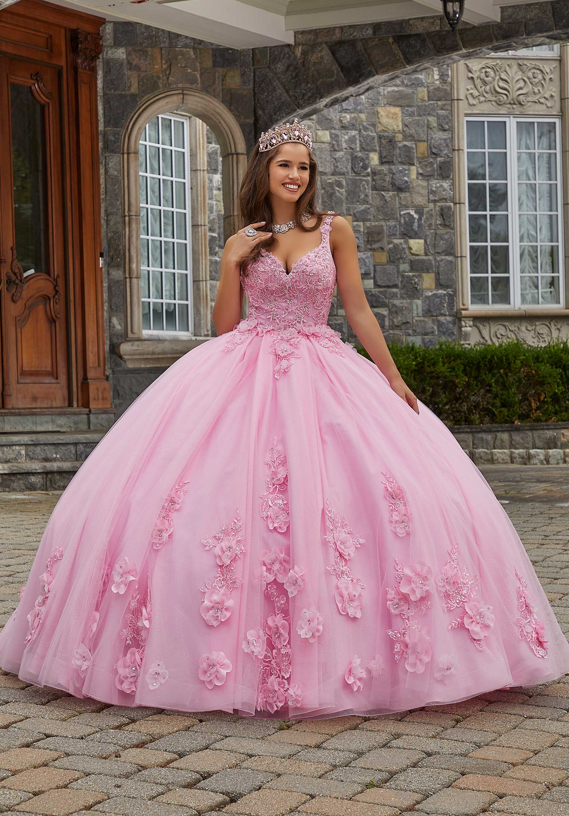 pink quincenera dress